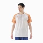 Yonex Sport T-shirt Practice Colourblock 16745 (100% Polyester) 2025 natural/orange Men's
